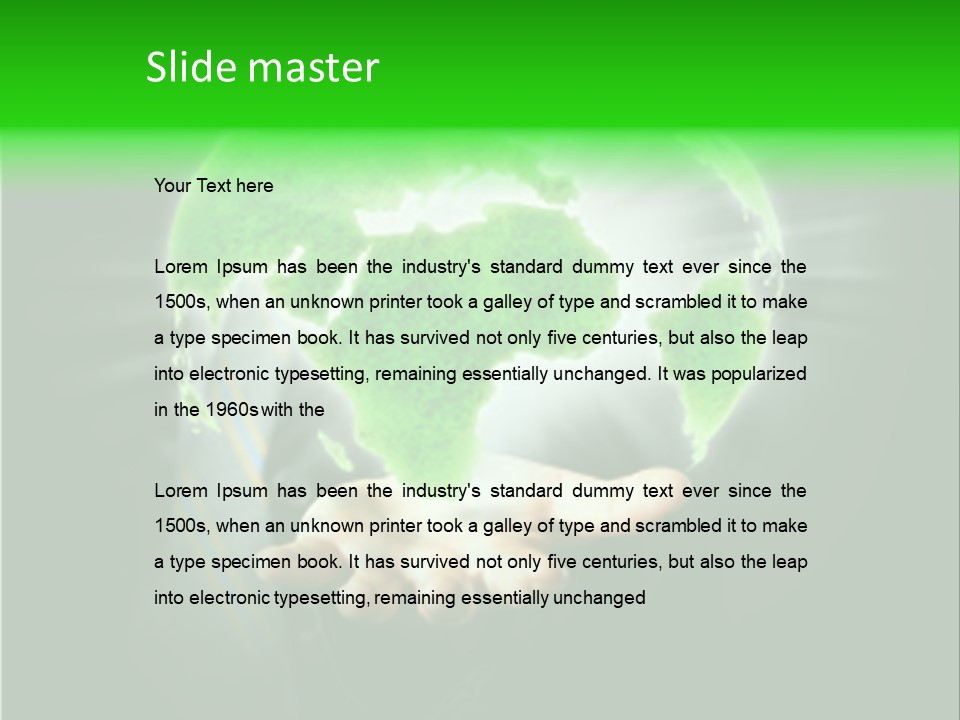 A Person Holding A Green Earth In Their Hands PowerPoint Template