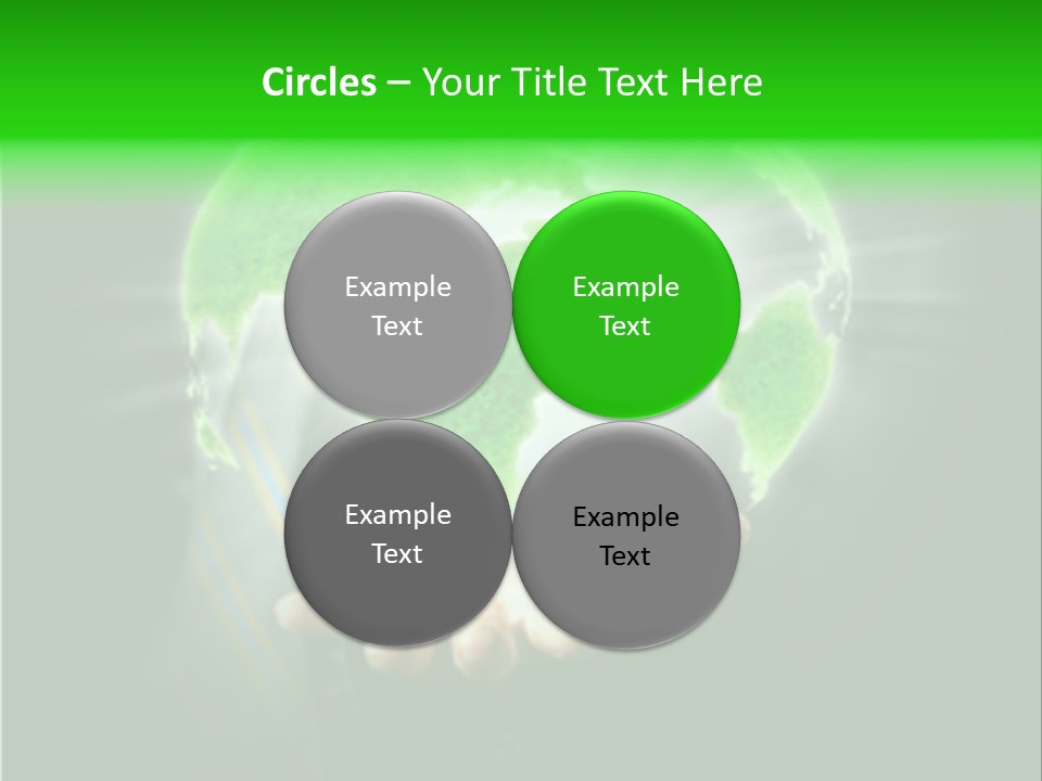 A Person Holding A Green Earth In Their Hands PowerPoint Template