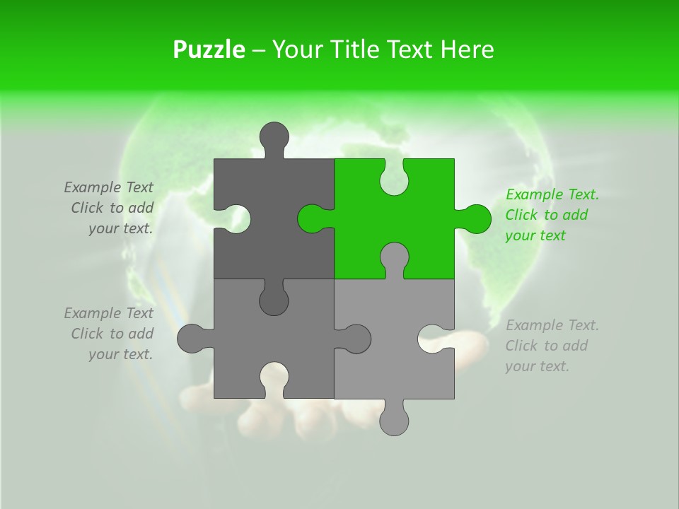 A Person Holding A Green Earth In Their Hands PowerPoint Template