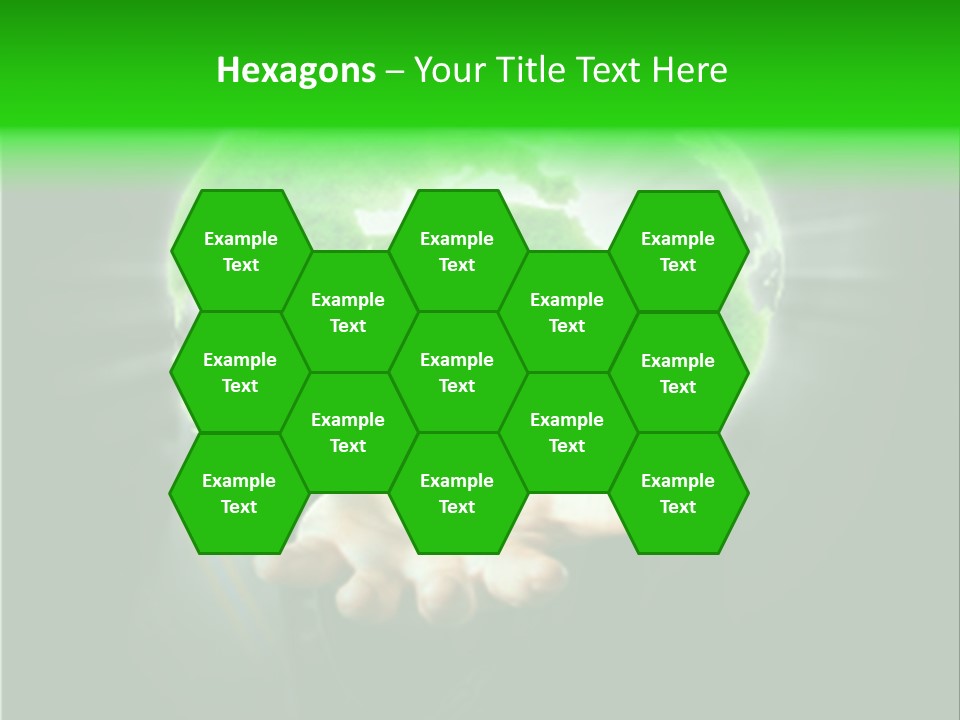 A Person Holding A Green Earth In Their Hands PowerPoint Template