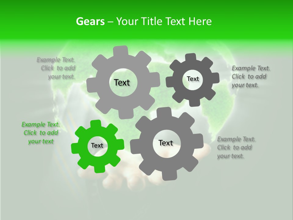 A Person Holding A Green Earth In Their Hands PowerPoint Template