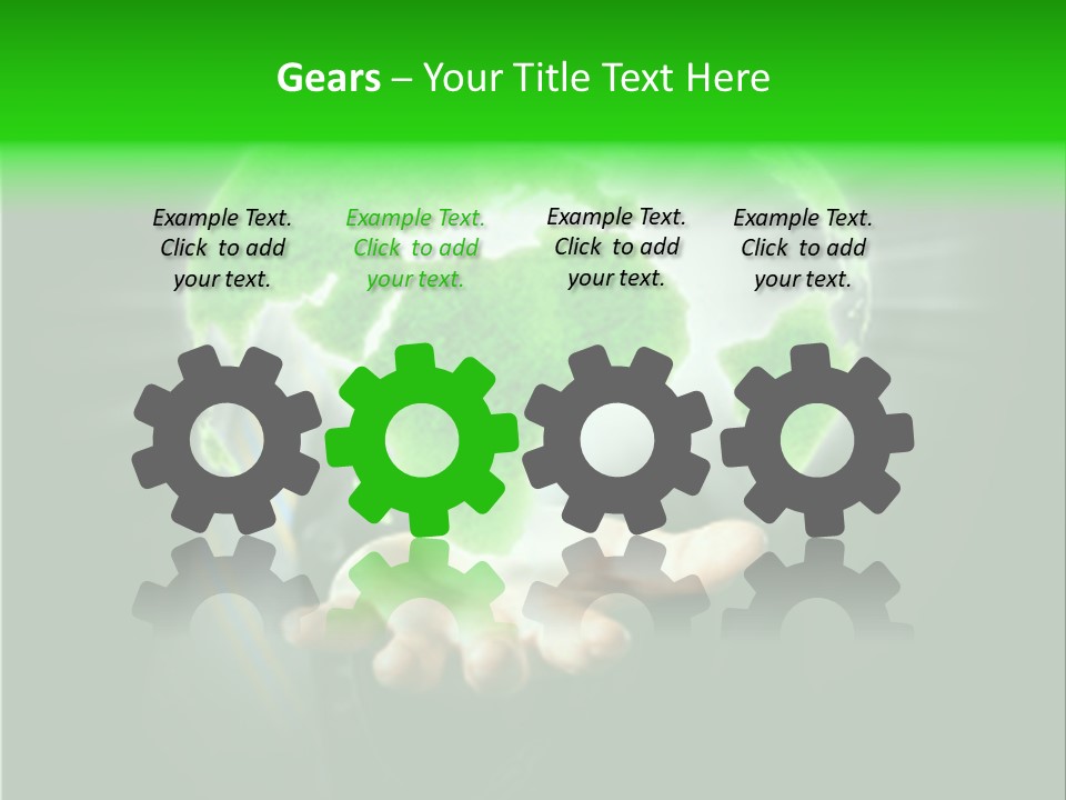 A Person Holding A Green Earth In Their Hands PowerPoint Template