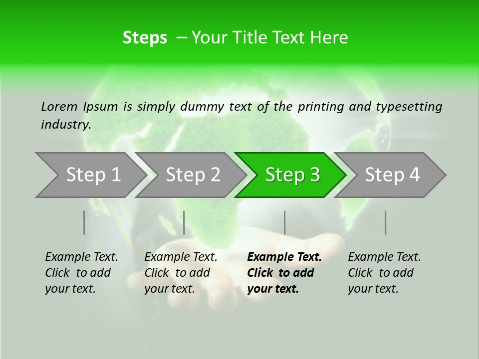 A Person Holding A Green Earth In Their Hands PowerPoint Template