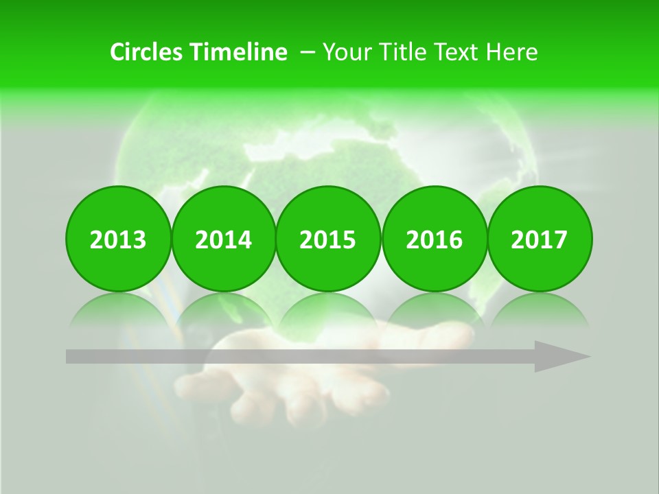 A Person Holding A Green Earth In Their Hands PowerPoint Template