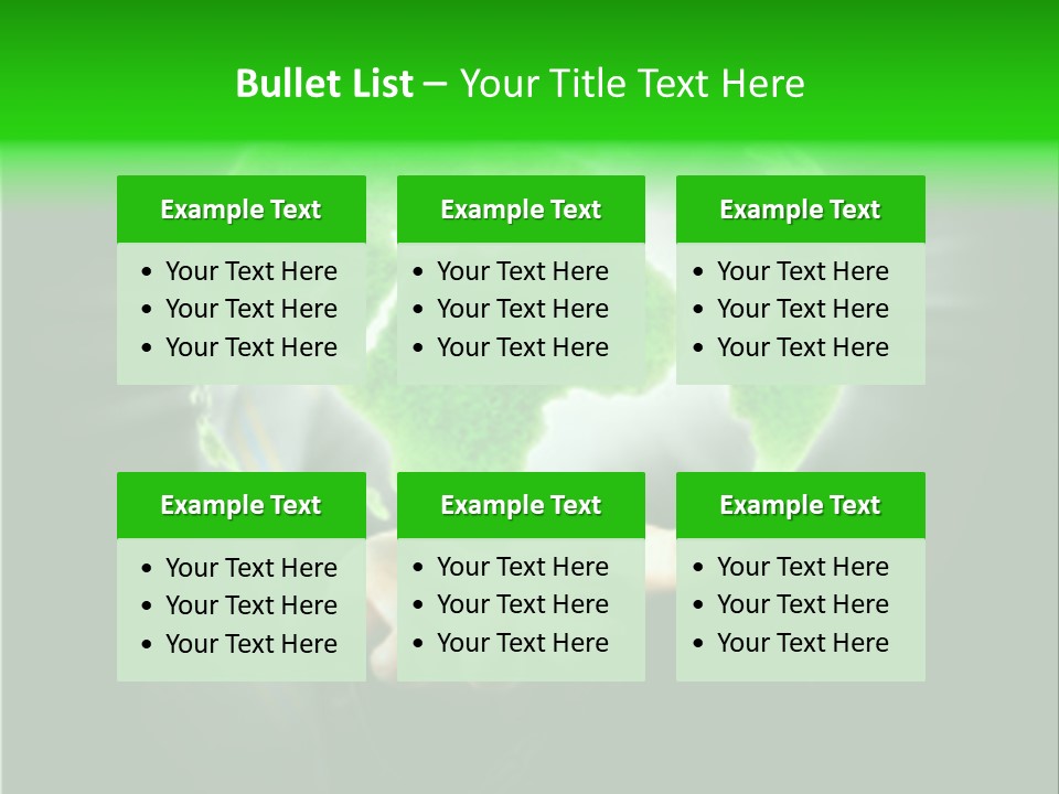 A Person Holding A Green Earth In Their Hands PowerPoint Template