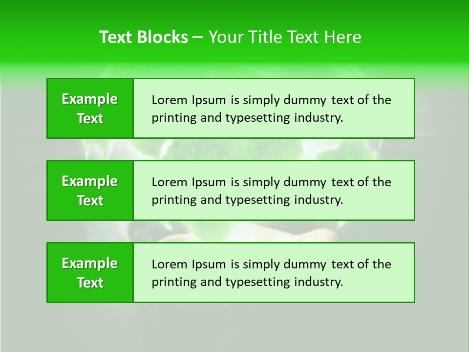 A Person Holding A Green Earth In Their Hands PowerPoint Template