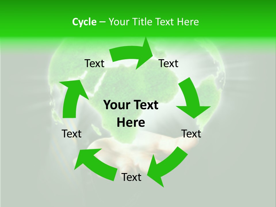 A Person Holding A Green Earth In Their Hands PowerPoint Template