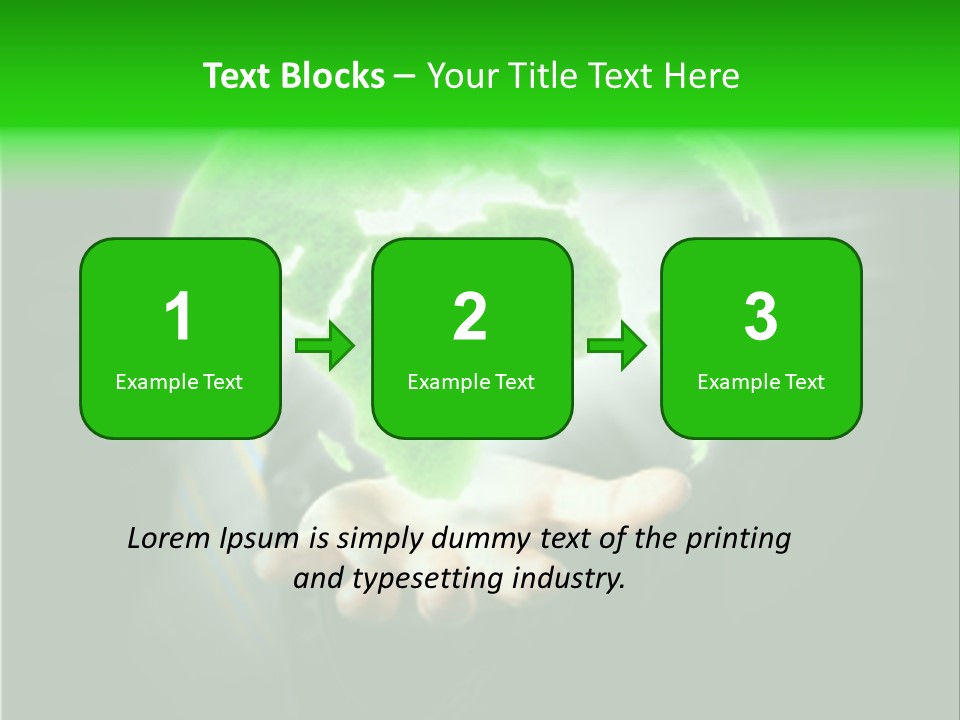 A Person Holding A Green Earth In Their Hands PowerPoint Template