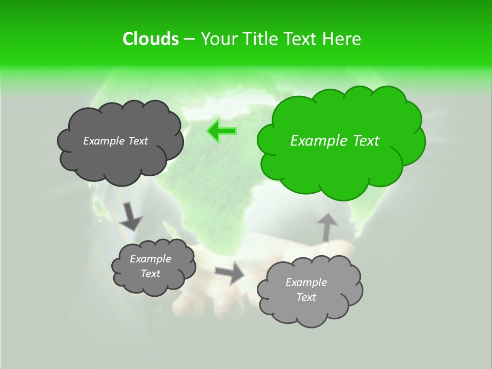 A Person Holding A Green Earth In Their Hands PowerPoint Template