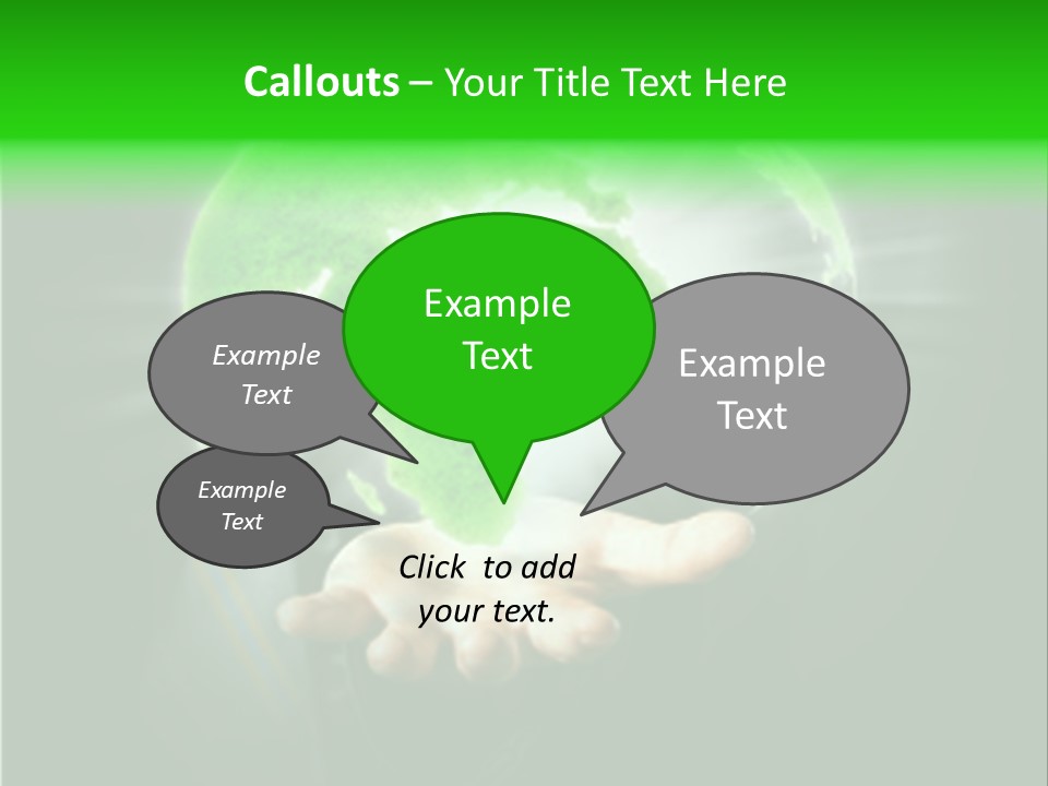 A Person Holding A Green Earth In Their Hands PowerPoint Template