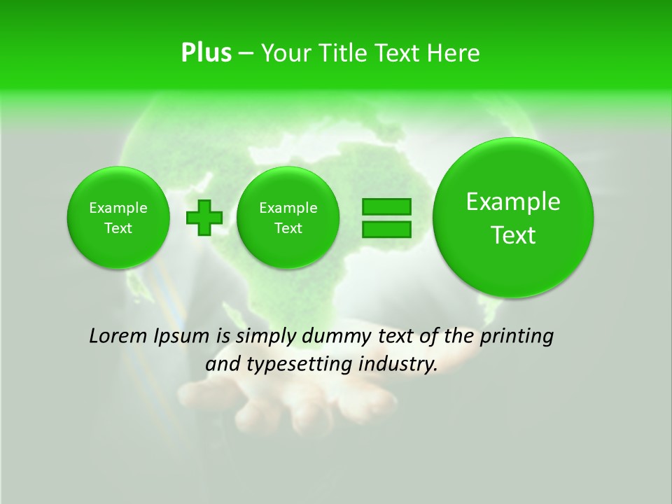 A Person Holding A Green Earth In Their Hands PowerPoint Template