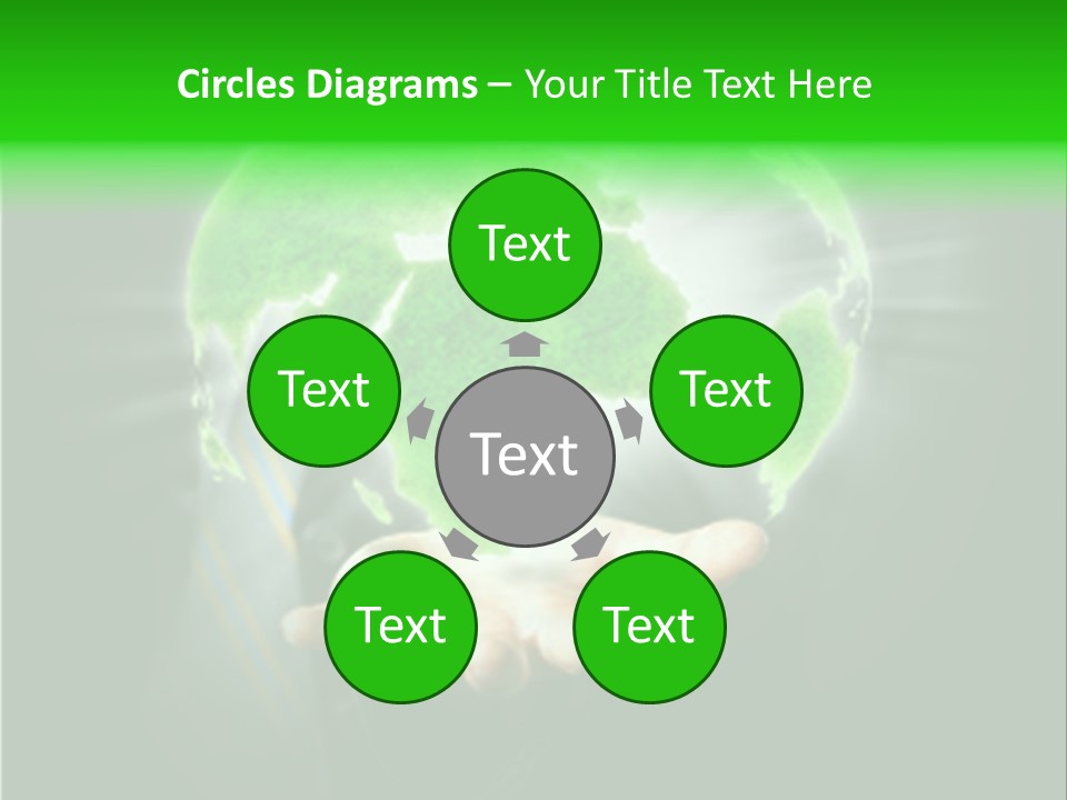 A Person Holding A Green Earth In Their Hands PowerPoint Template