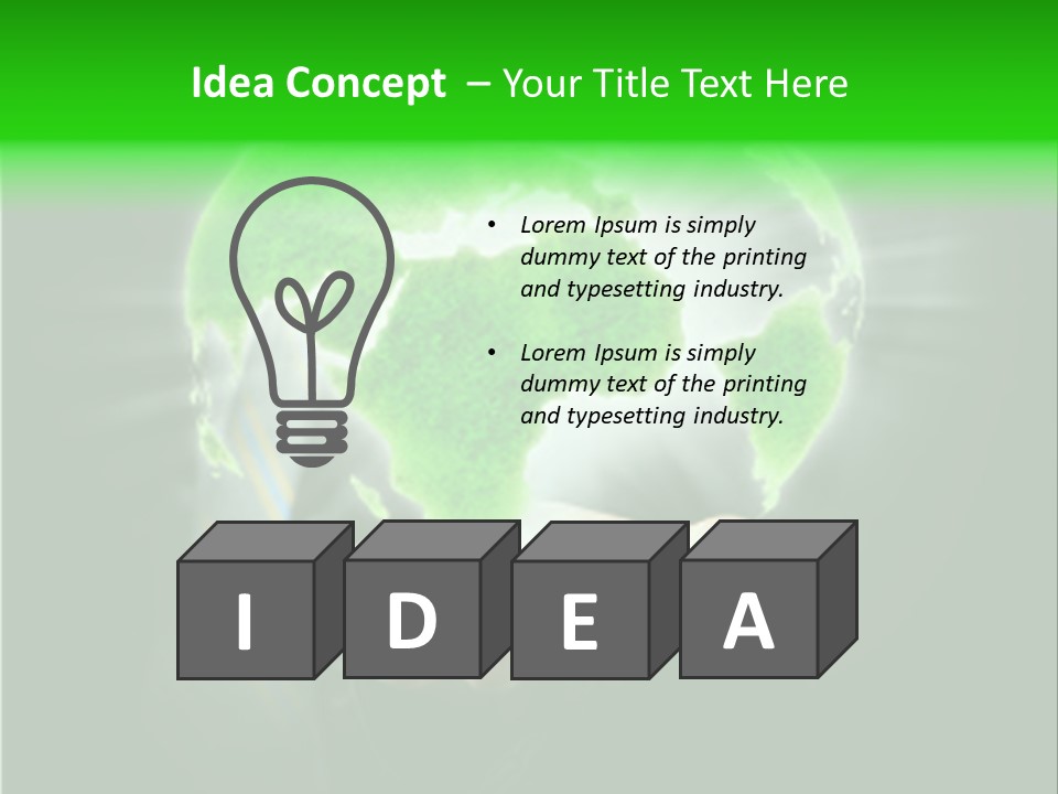 A Person Holding A Green Earth In Their Hands PowerPoint Template