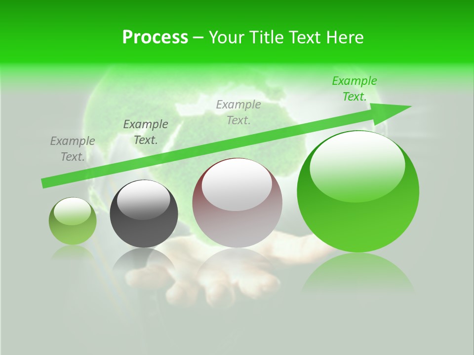 A Person Holding A Green Earth In Their Hands PowerPoint Template