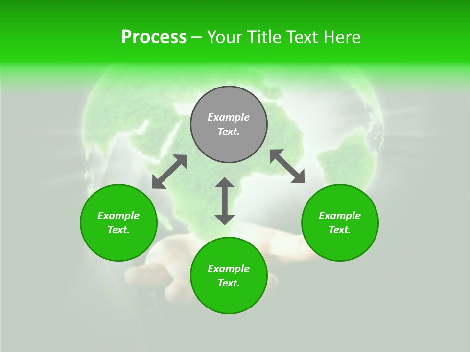 A Person Holding A Green Earth In Their Hands PowerPoint Template