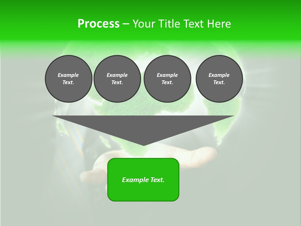 A Person Holding A Green Earth In Their Hands PowerPoint Template