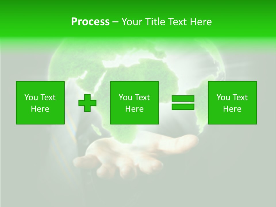 A Person Holding A Green Earth In Their Hands PowerPoint Template