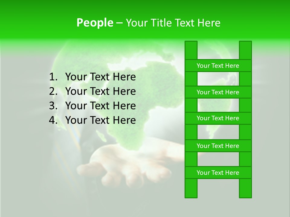A Person Holding A Green Earth In Their Hands PowerPoint Template