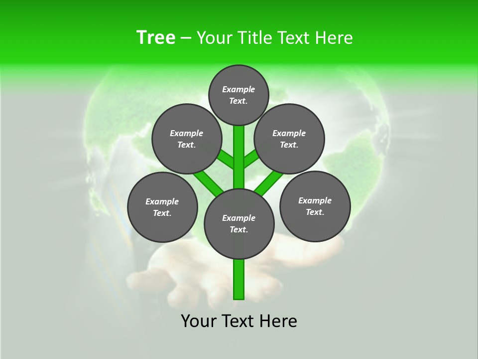A Person Holding A Green Earth In Their Hands PowerPoint Template