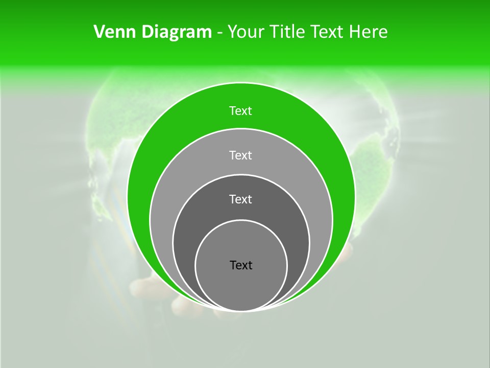 A Person Holding A Green Earth In Their Hands PowerPoint Template