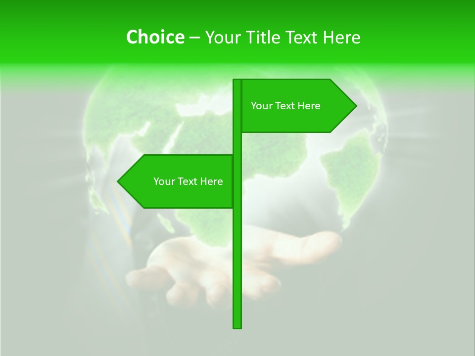 A Person Holding A Green Earth In Their Hands PowerPoint Template