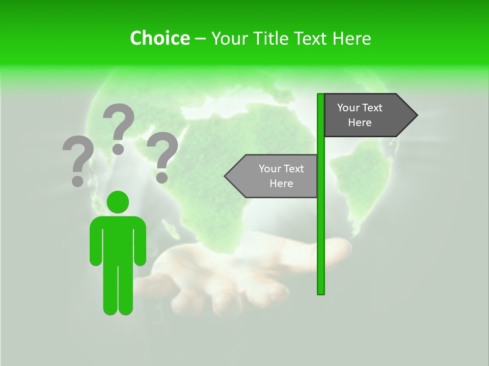 A Person Holding A Green Earth In Their Hands PowerPoint Template