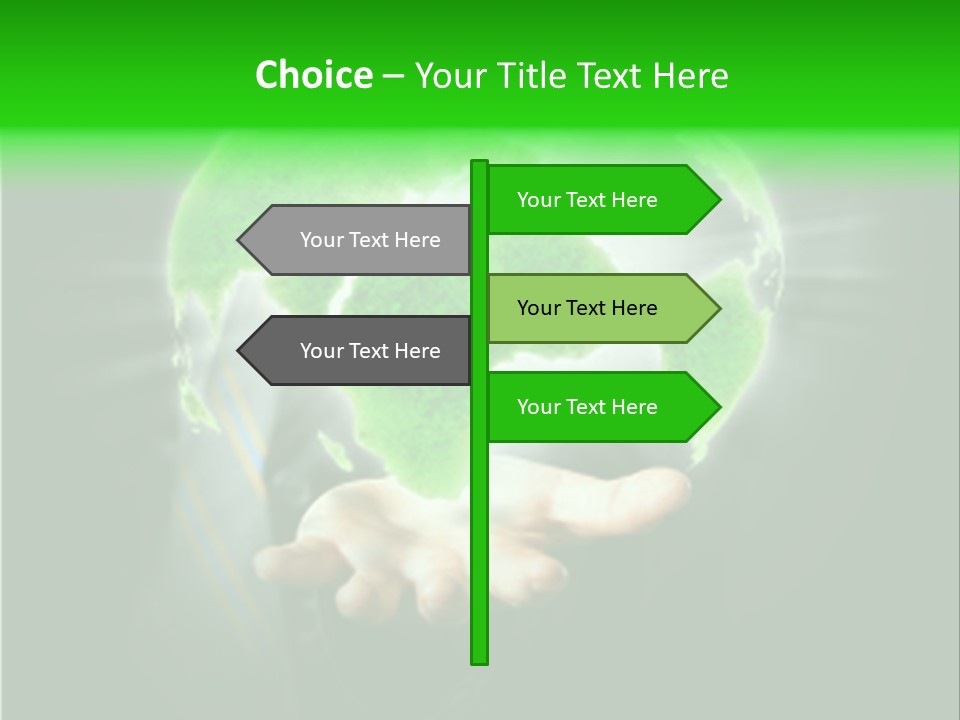 A Person Holding A Green Earth In Their Hands PowerPoint Template
