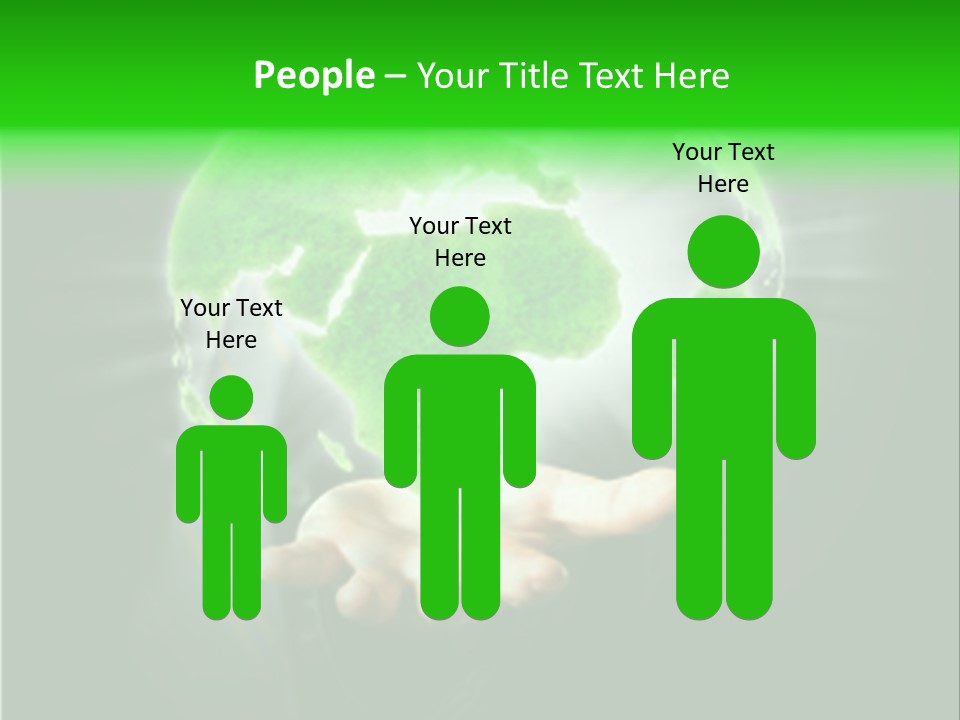 A Person Holding A Green Earth In Their Hands PowerPoint Template