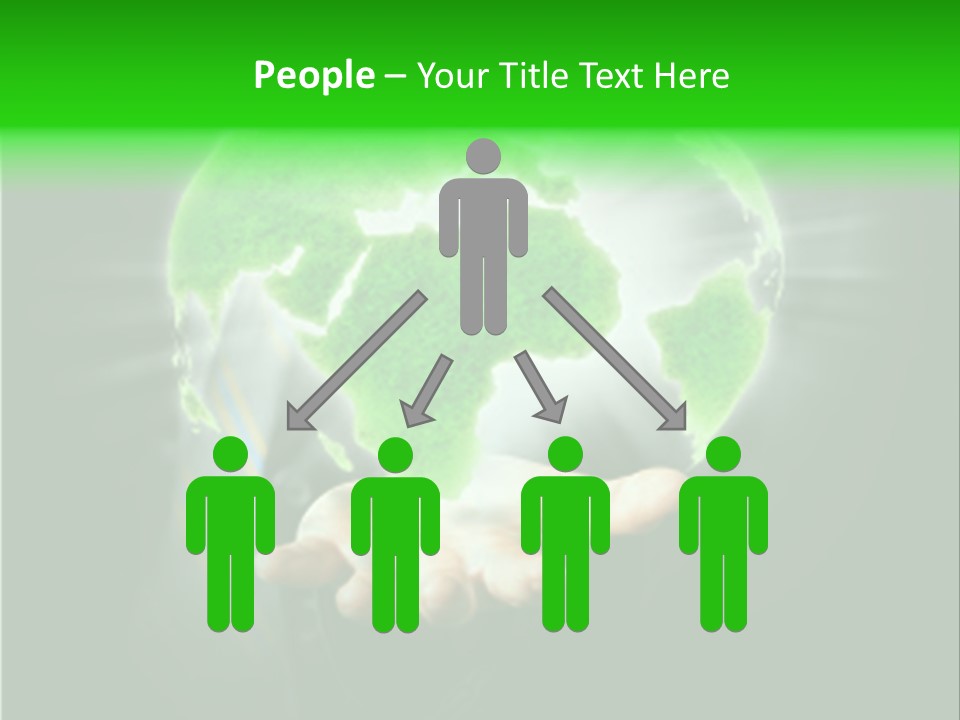 A Person Holding A Green Earth In Their Hands PowerPoint Template