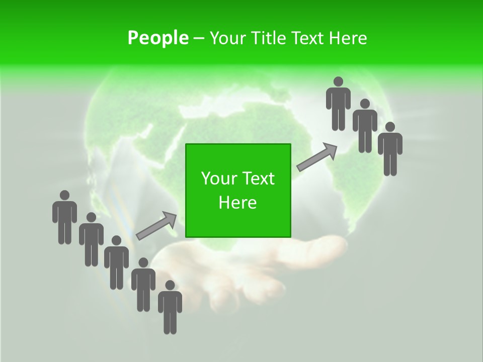 A Person Holding A Green Earth In Their Hands PowerPoint Template