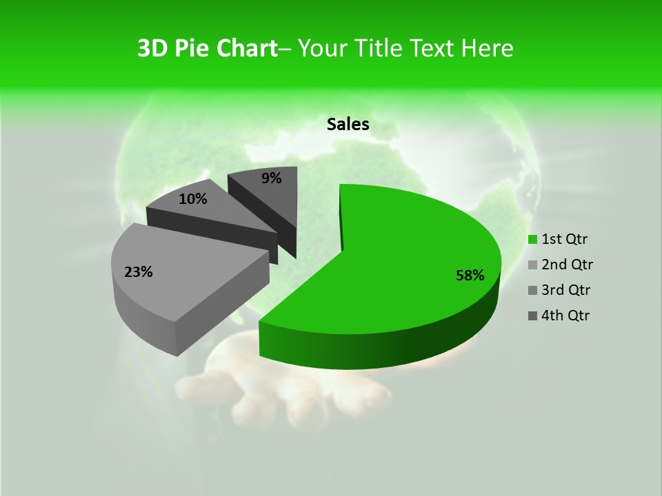 A Person Holding A Green Earth In Their Hands PowerPoint Template