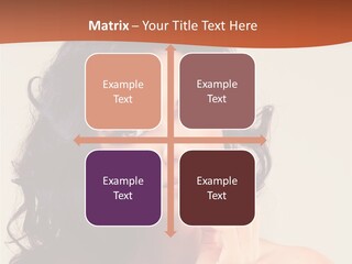 A Beautiful Woman With Long Hair Posing For A Picture PowerPoint Template