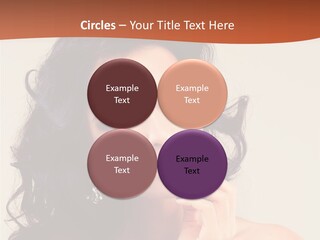 A Beautiful Woman With Long Hair Posing For A Picture PowerPoint Template