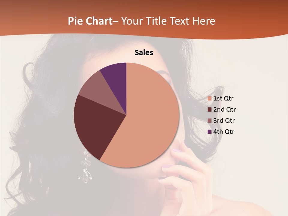 A Beautiful Woman With Long Hair Posing For A Picture PowerPoint Template