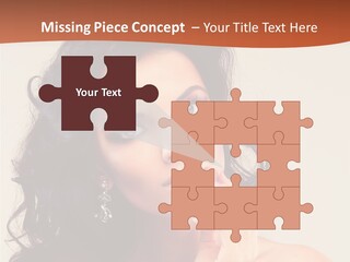 A Beautiful Woman With Long Hair Posing For A Picture PowerPoint Template