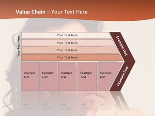 A Beautiful Woman With Long Hair Posing For A Picture PowerPoint Template