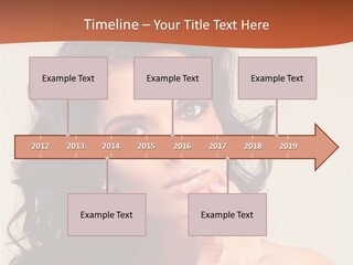 A Beautiful Woman With Long Hair Posing For A Picture PowerPoint Template