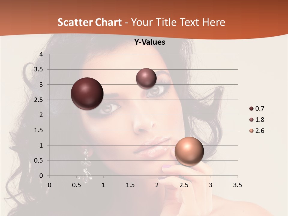 A Beautiful Woman With Long Hair Posing For A Picture PowerPoint Template