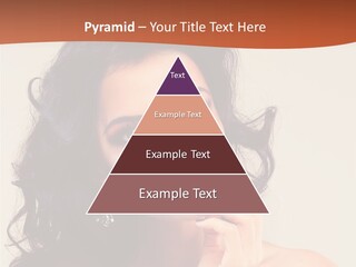 A Beautiful Woman With Long Hair Posing For A Picture PowerPoint Template