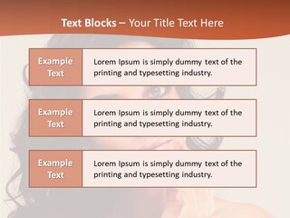 A Beautiful Woman With Long Hair Posing For A Picture PowerPoint Template