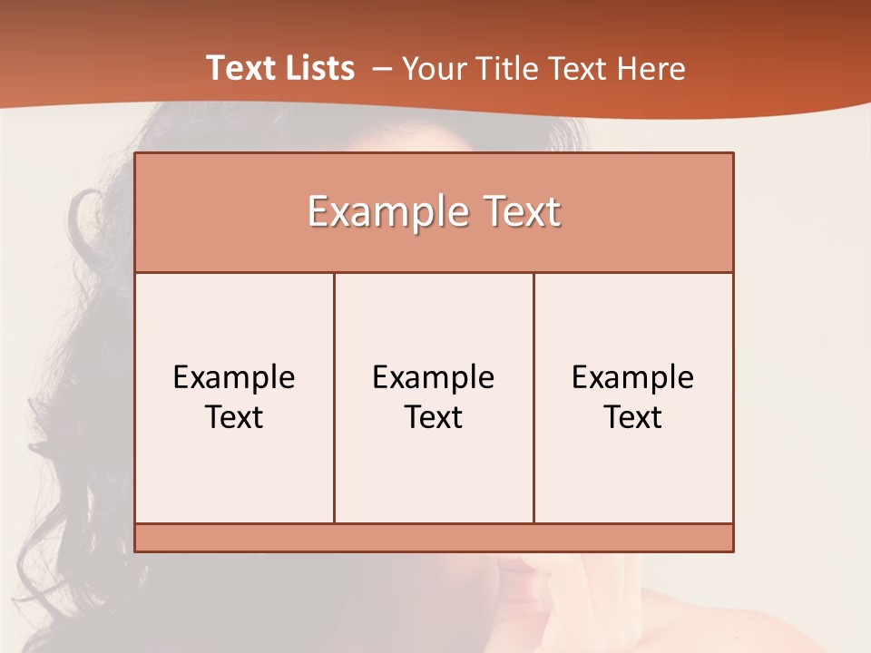 A Beautiful Woman With Long Hair Posing For A Picture PowerPoint Template