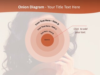 A Beautiful Woman With Long Hair Posing For A Picture PowerPoint Template