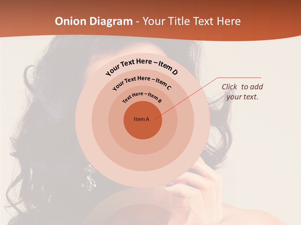 A Beautiful Woman With Long Hair Posing For A Picture PowerPoint Template