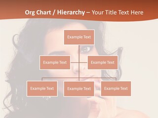 A Beautiful Woman With Long Hair Posing For A Picture PowerPoint Template