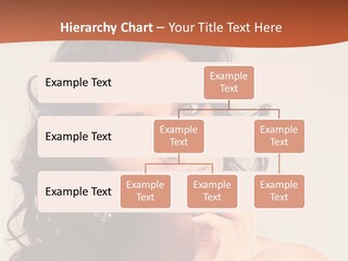 A Beautiful Woman With Long Hair Posing For A Picture PowerPoint Template