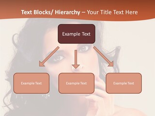 A Beautiful Woman With Long Hair Posing For A Picture PowerPoint Template