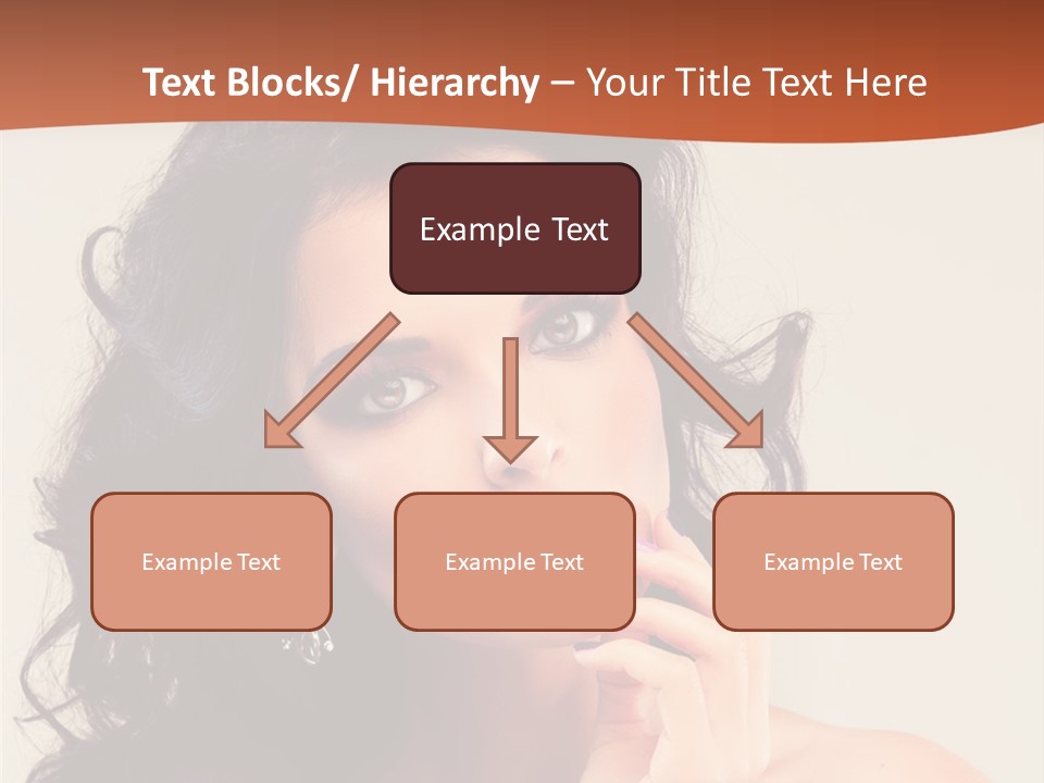 A Beautiful Woman With Long Hair Posing For A Picture PowerPoint Template