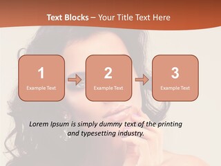 A Beautiful Woman With Long Hair Posing For A Picture PowerPoint Template