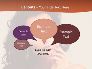 A Beautiful Woman With Long Hair Posing For A Picture PowerPoint Template