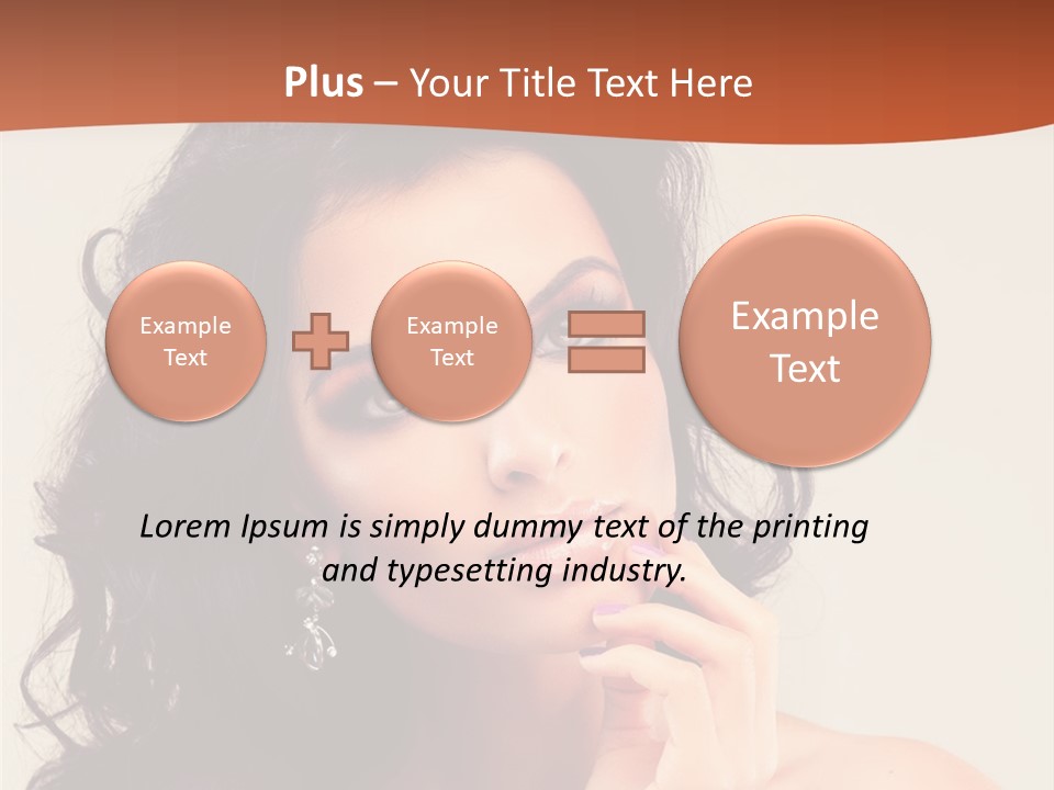 A Beautiful Woman With Long Hair Posing For A Picture PowerPoint Template